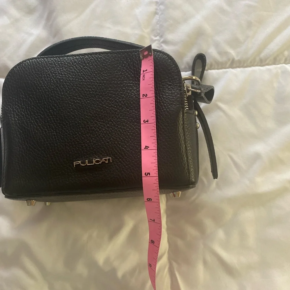 EUC PULICATI genuine leather made in Italy black crossbody/ hand bag - Picture 16 of 16